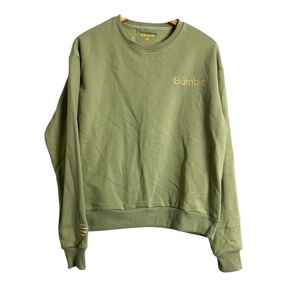 Bumble Dating App Green Sweatshirt Pullover Casual Athleisure Comfy Utility M - Picture 5 of 7
